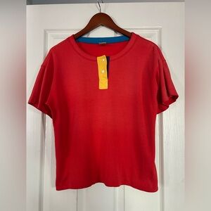 Jantzen Shirt Red Color Block Size Small
